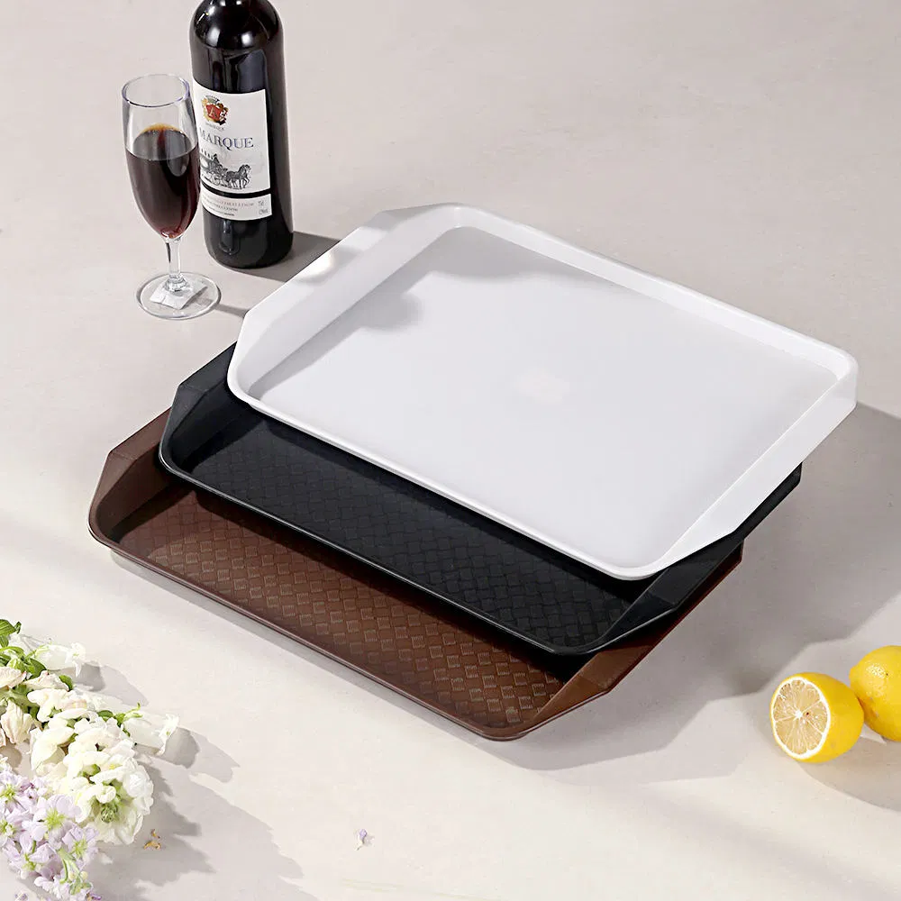 Double Ear Colorful Serving Tray Hotel Restaurant Using PP Material Food Tray