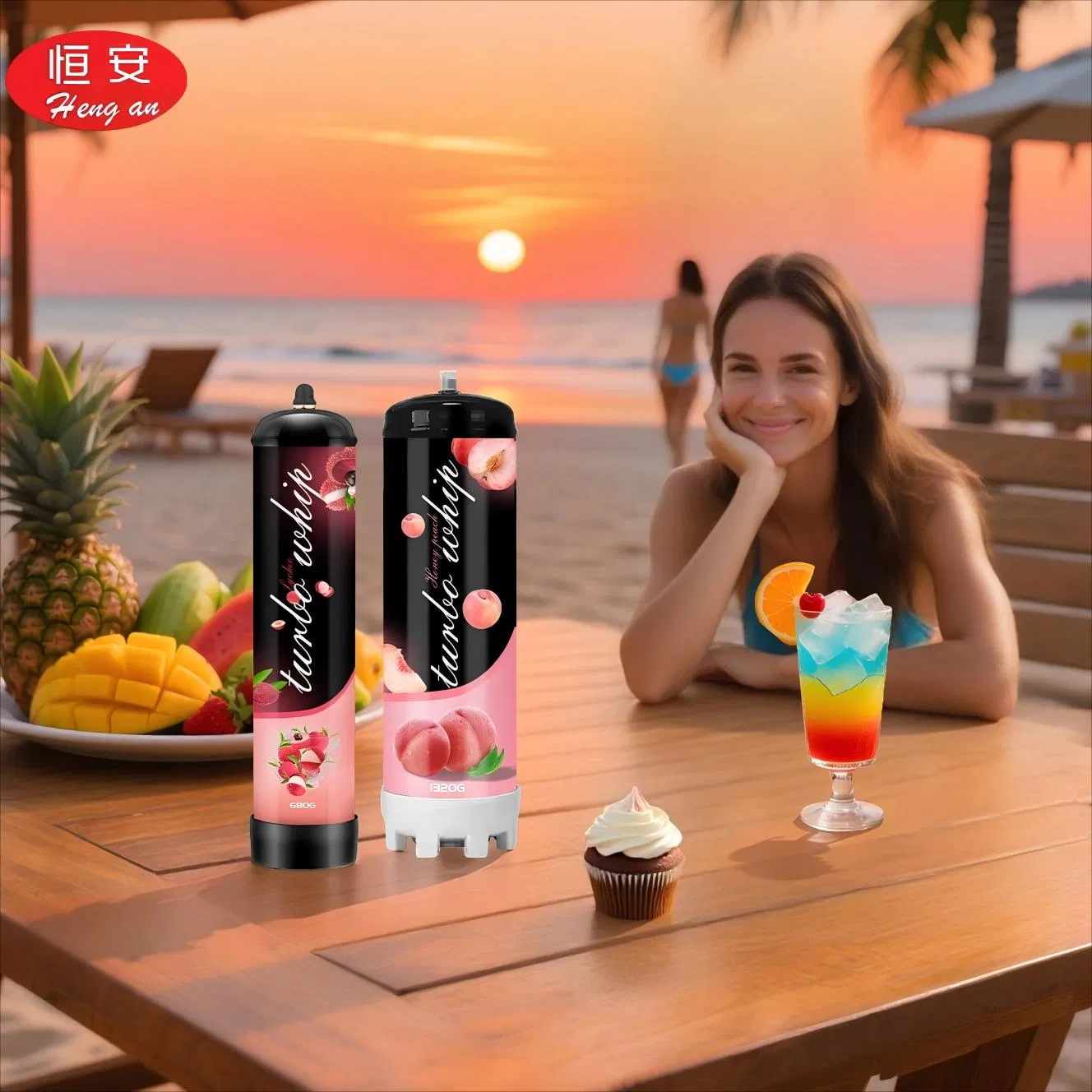 Баллон с закисью азота Hengan 3.3L, 2000г, пищевой