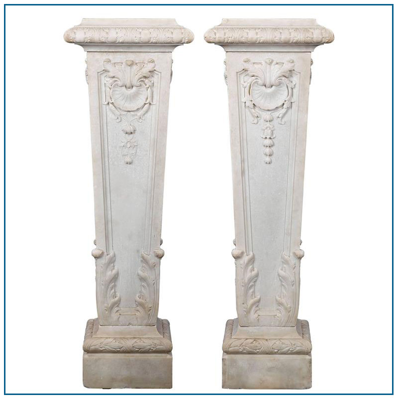 Hand Carved White Marble Stone Column Pillar for Building