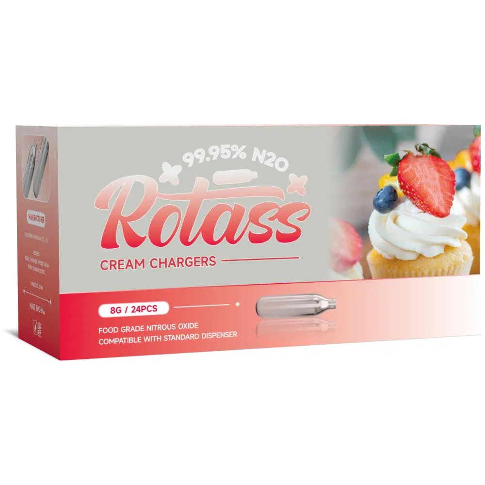 8 Gram Factory Direct Rotass N2o Gas Cartirdge Whip Cream Charger Canister