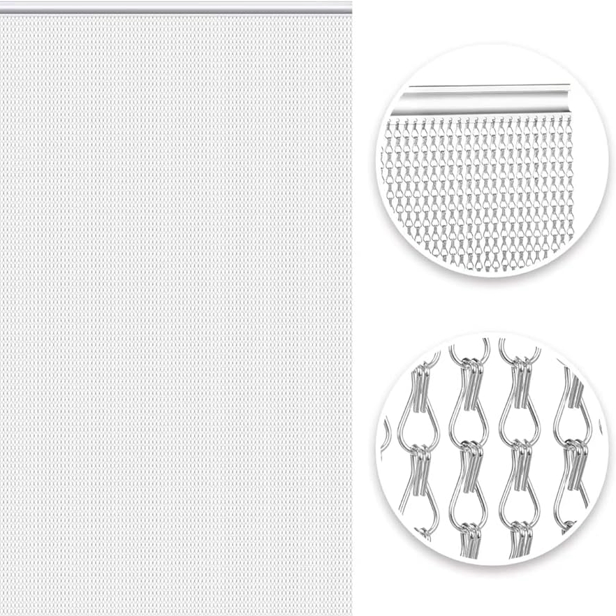 Flexible Strong Decorative Aluminium Chain Fly Screen for Door & Room Divider