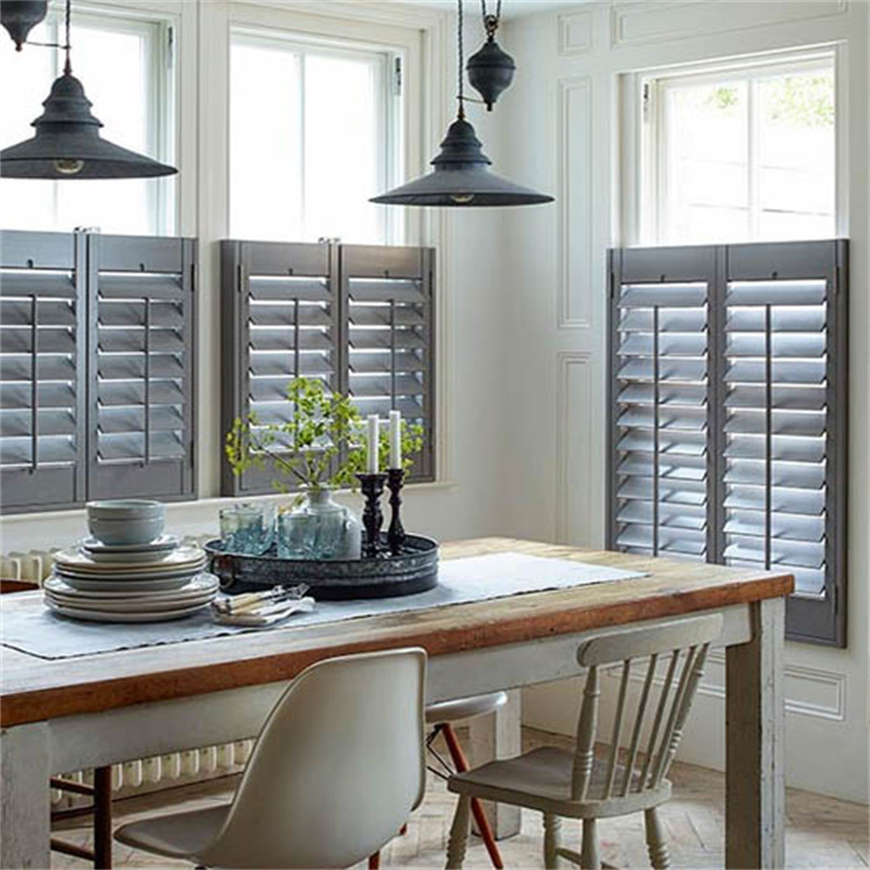 Custom Made High Quality PVC Window Shutter Plantation Shutters Aluminum and Wooden Plantation Shutter Direct From China