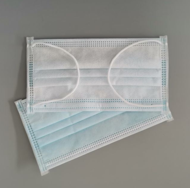 Wholesale Anti Droplet Nonwoven Disposable 3-Ply Anti-Dust Face Mask Blue