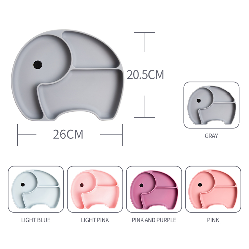 Toddler Plates with Suction - Baby Plates -100% Food-Grade Silicone Divided Plates