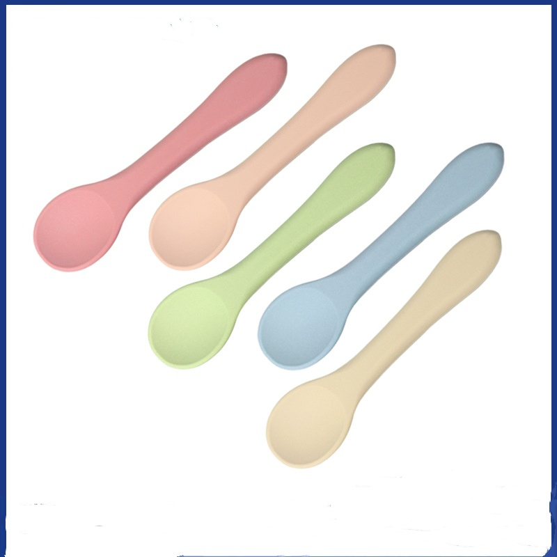 Food Grade Siicone Feeding Spoon for First Stage Baby and Infant