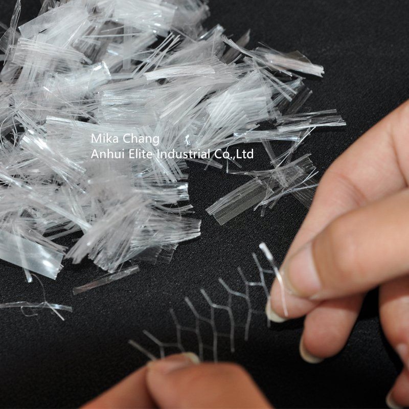Anti Crack PP Polypropylene Fibrillated Mesh Fiber
