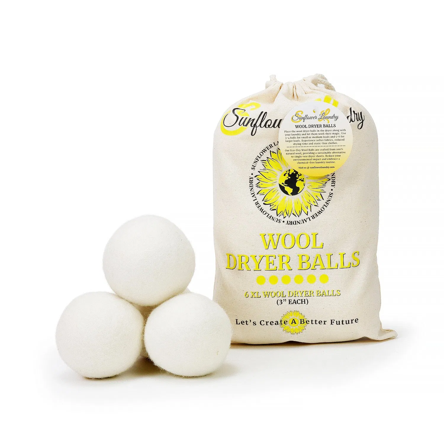 Custom 100% Organic Premium New Zealand Wool Felt Ball Wholesale Wool Dryer Balls