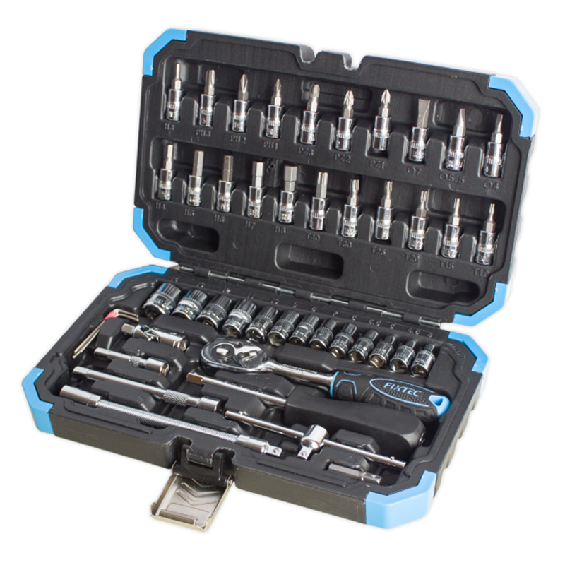 Fixtec Professional 216PCS Chrome Vanadium Steel Mechanical Tool Set Industrial Grade Cr-V Socket Set