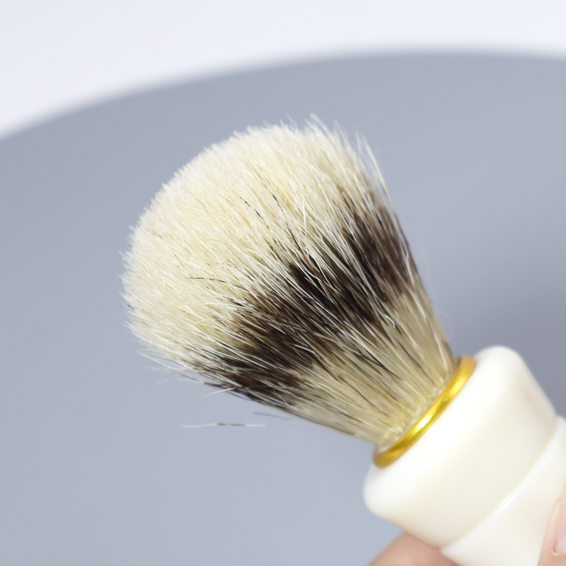 Luxury 100% Pure Badger Ultra Heavy Acrylic Travel Self Foaming Shave Brush Large Fast Lather White Handle Shaving Brush