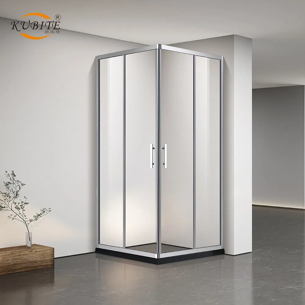 Popular Bathroom Square Rectangle Aluminum Waterproof Tempered Glass Walk in Shower Screen