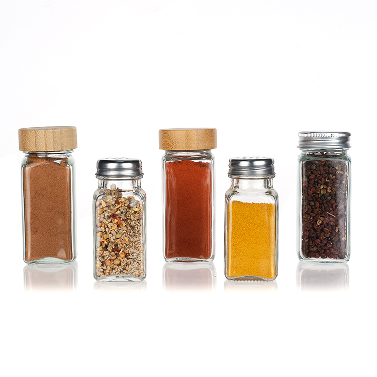 Premium Glass Spice and Seasoning Jar Set - 120ml, 90ml, 4oz
