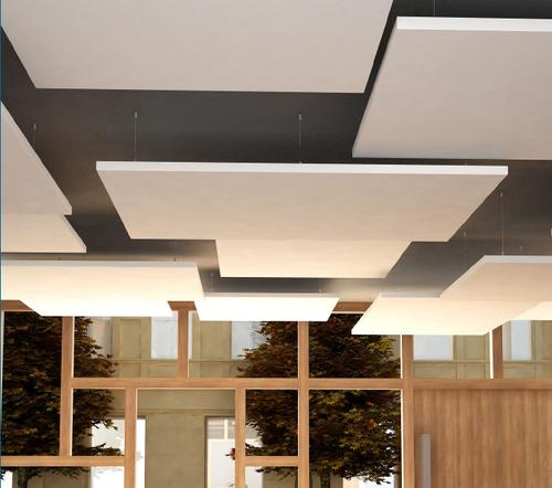 AG. Acoustic Suspension Ceiling System Glassfiber Hanging Baffles Sound Absorbing Panels for Cinema