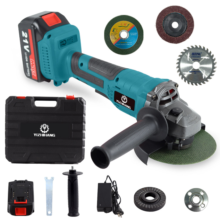Professional Power Tools 4/4.5/5inch Cutting Discs High Speed 9600rpm 4.0ah Lithium Battery Cordless Angle Grinder
