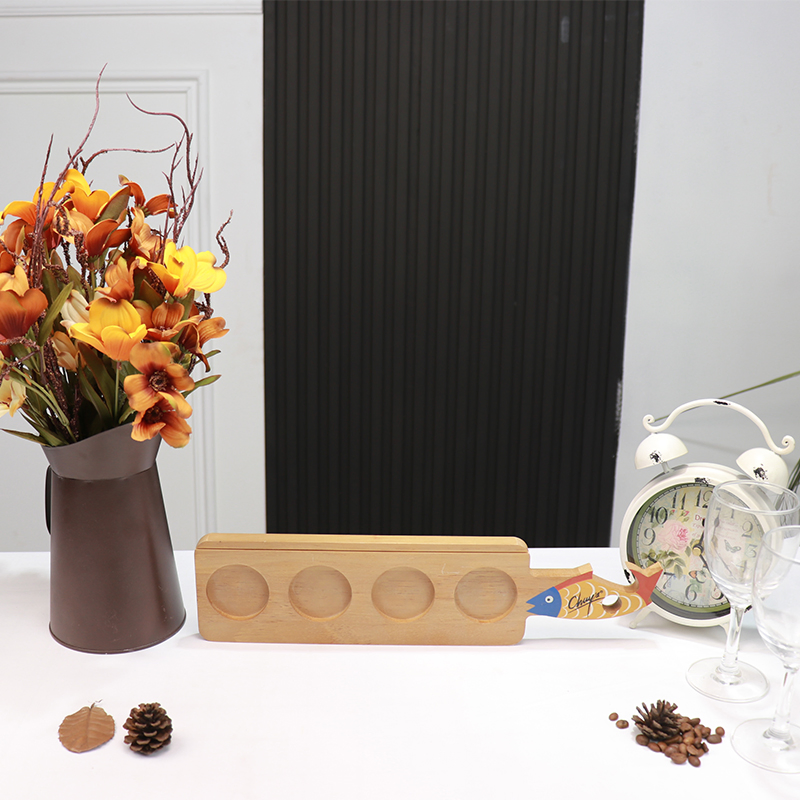 FSC&BSCI Custom Wood Beer Flight Board Wooden Drinking Sampler Tray