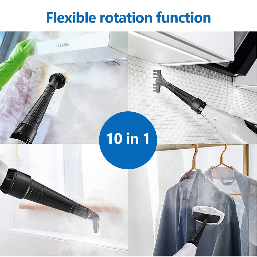 in Stock Portable Steam Mop Flexible Carpet Cordless Handheld 10-in-1 Steam Cleaner Flat High Pressure Steam Mop for Home Use
