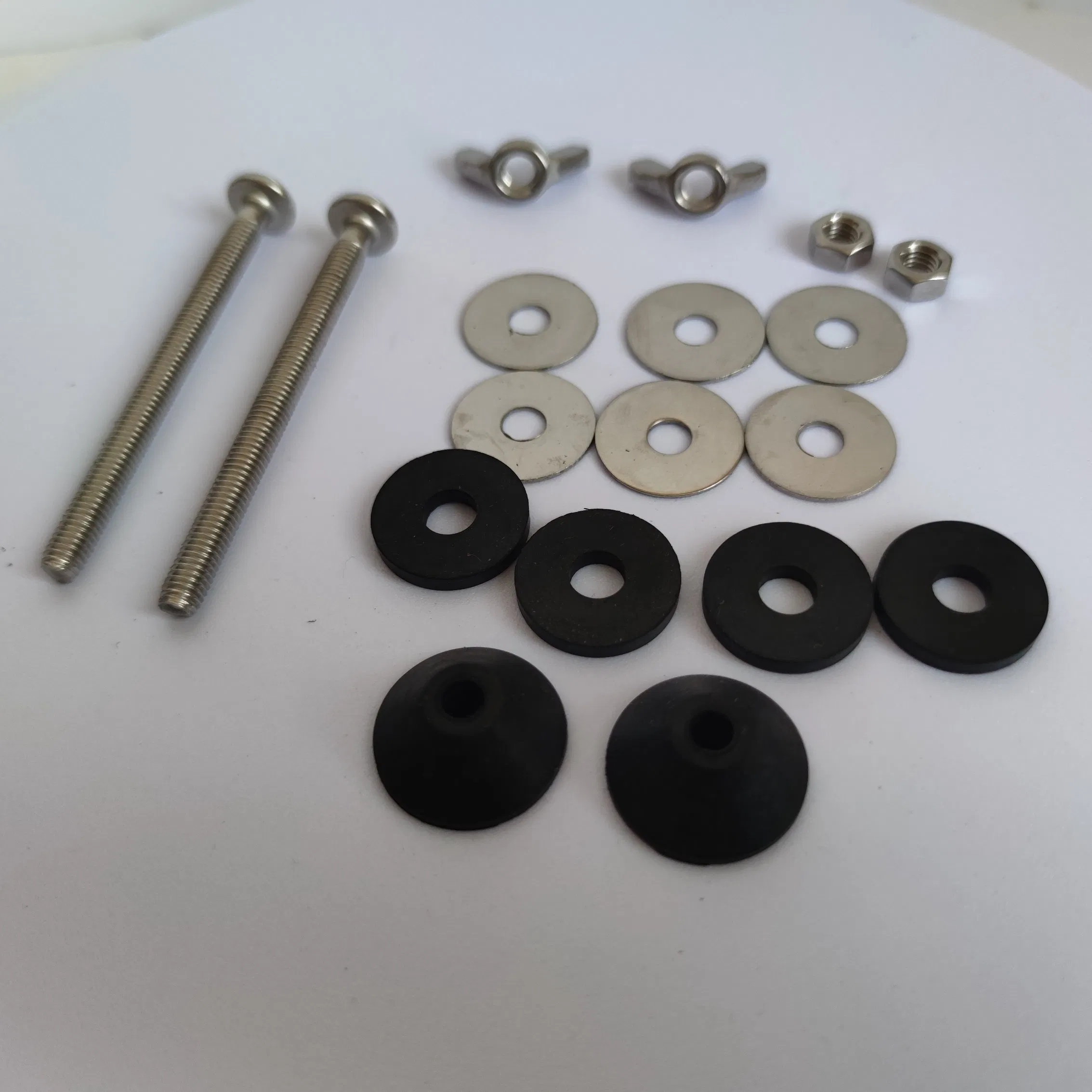 2 PCS Toilet Tank to Bowl Bolts Repair Kit with 5/16 * 3.15 Inch Heavy Duty Rustproof Stainless Steel Toilet Bolts