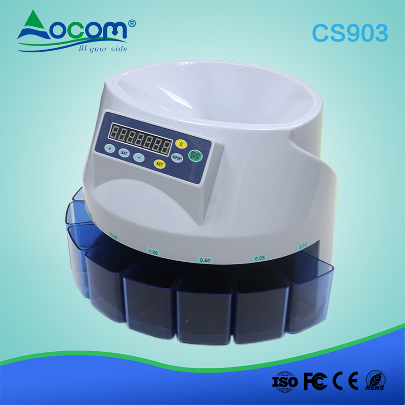Coin Sorter Counter Machine with 8 Adjustable Holeders CS903