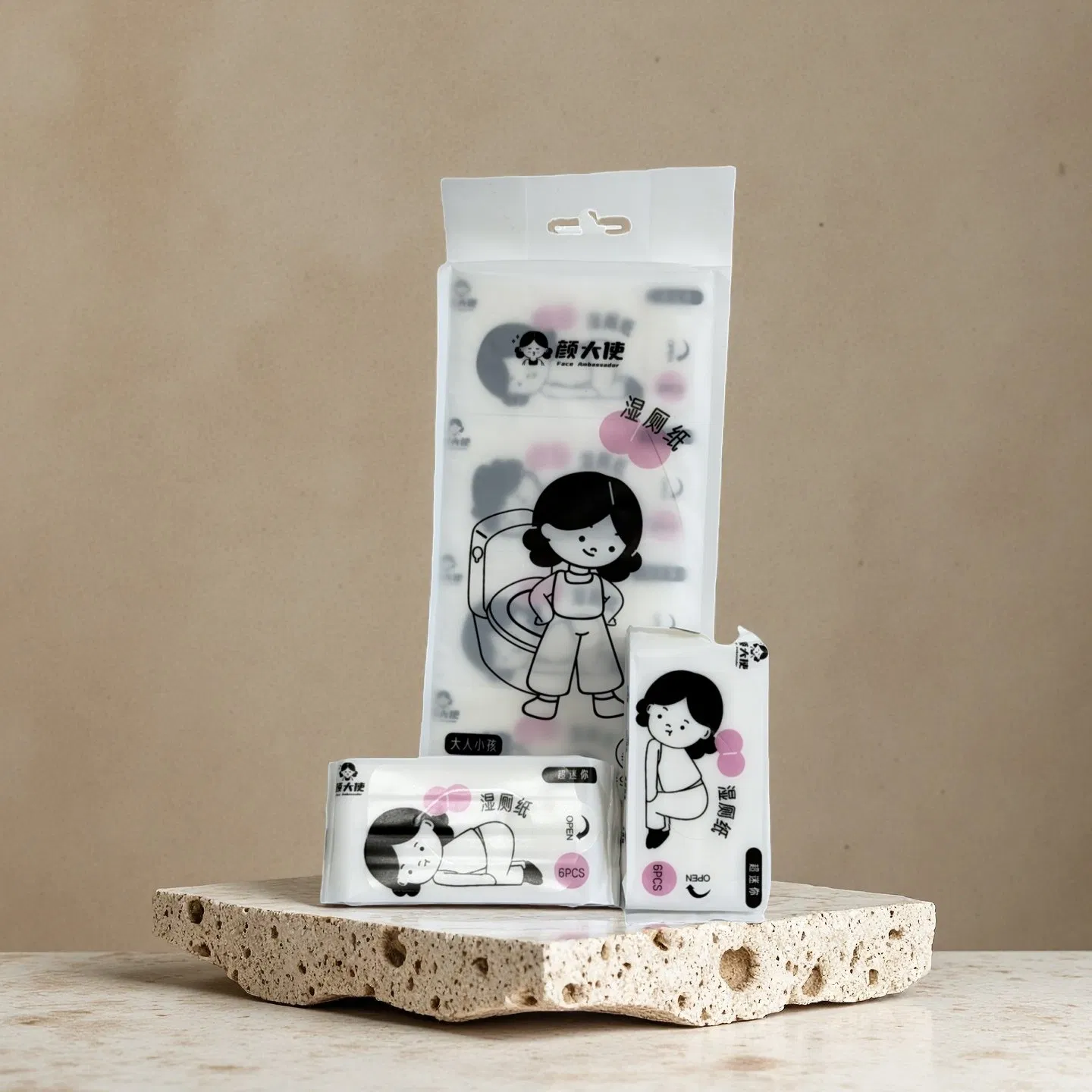 Soft Moist Toilet Tissue Wipes for Sensitive Skin