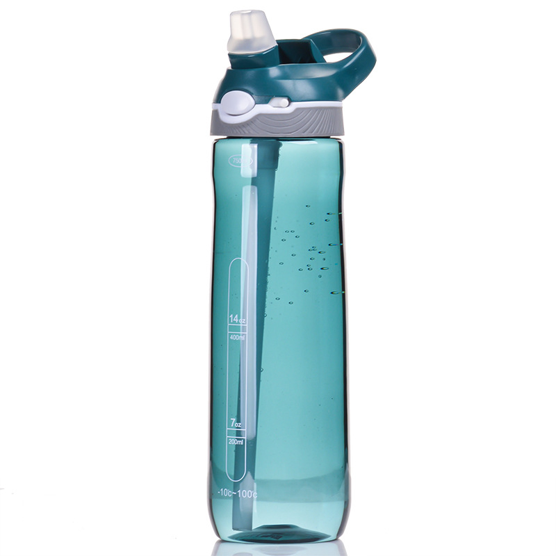 BPA Free Leakproof Drinking Water Bottle with Flip-Straw for Sports Bike Hiking