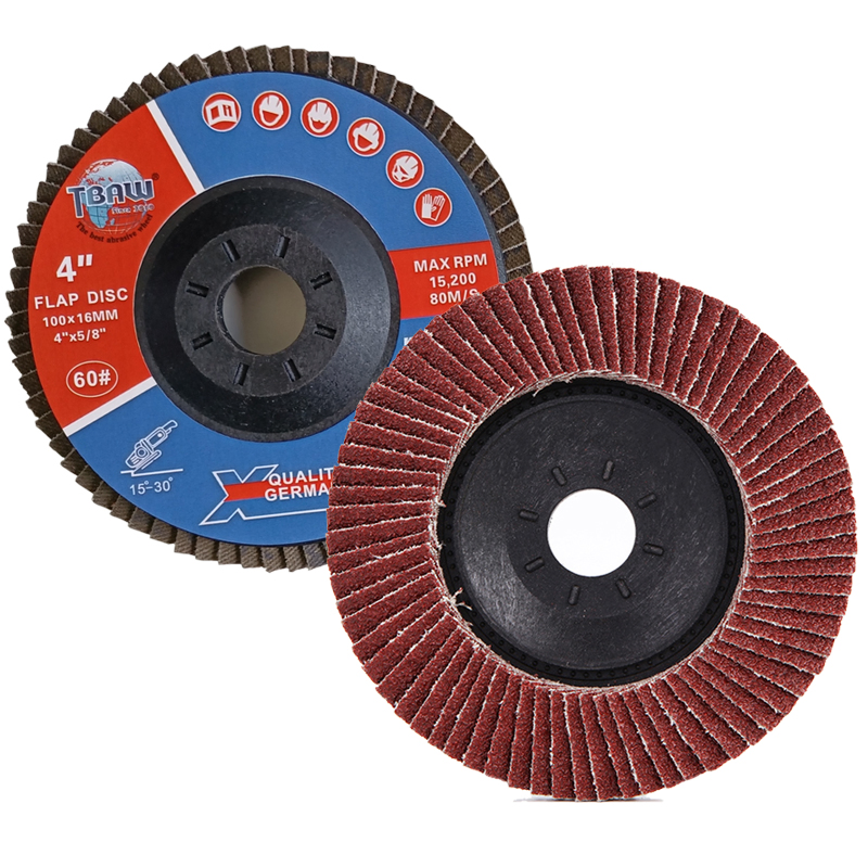 100*16mm 4 Inch 60 Grit Zirconia Abrasive Red Sand 90# Plastic Cover Flap Disc