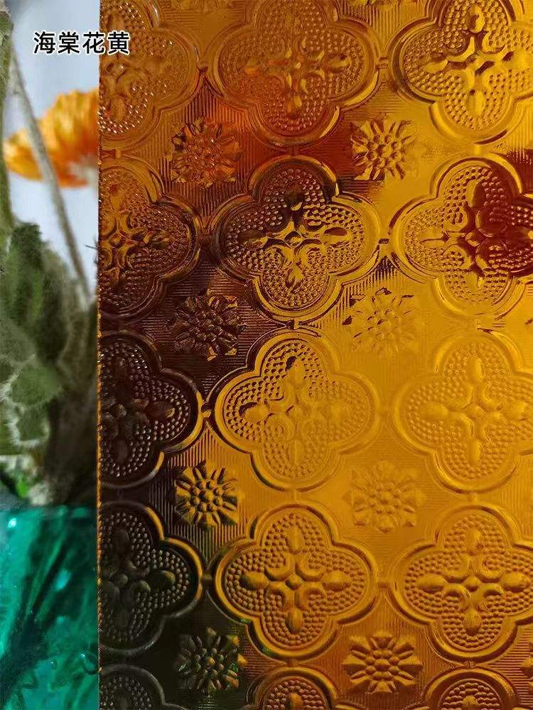 1500*2000mm Flora Pattern Glass for 4mm