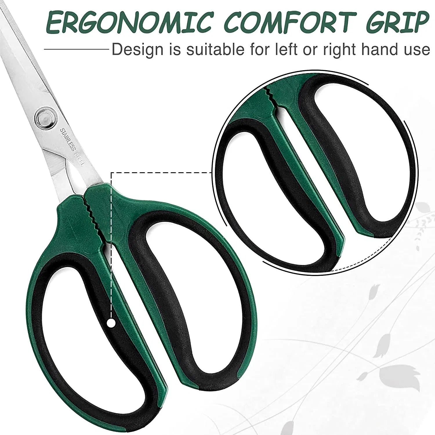 Stainless Steel Garden Bonsai Pruning Shears with 40mm Straight Blade Pruning Scissors