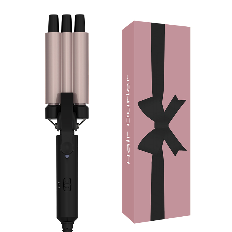 Three Tube Ripple Hair Curling Iron Curler Large Diameter Anti-Static Anti-Scald Electric Hair Curler