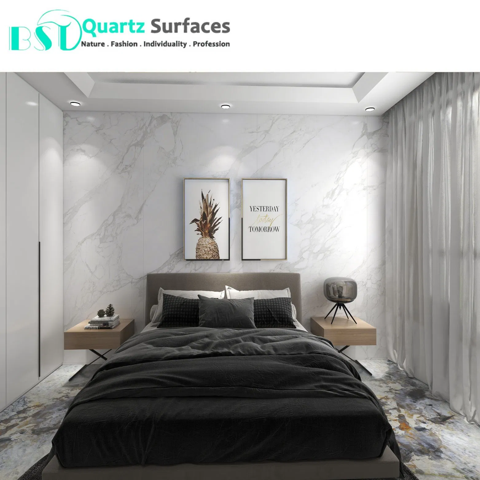 Grey Color Sintered Stone for Kitchen Cabinet Countertop