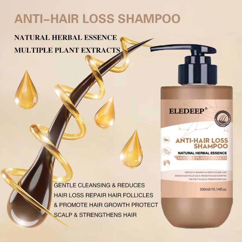 Hair Growth Shampoo Ginger Ginseng Shampoo Hair Thickening Botanical Boost Healthy Scalp Hair Growth Strengthen Deep Cleaning