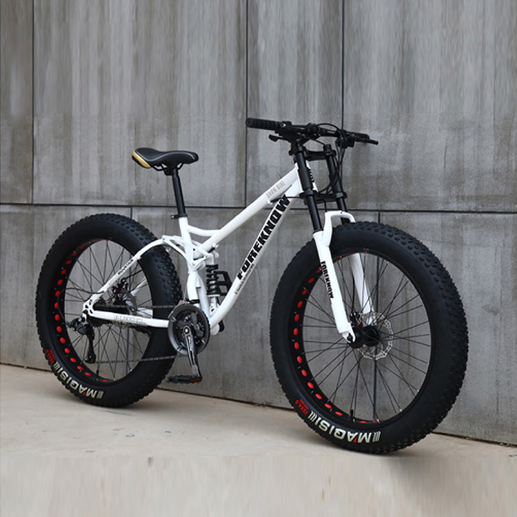 Велосипед горный 26 дюймов двухподвес фэтбайк желтый