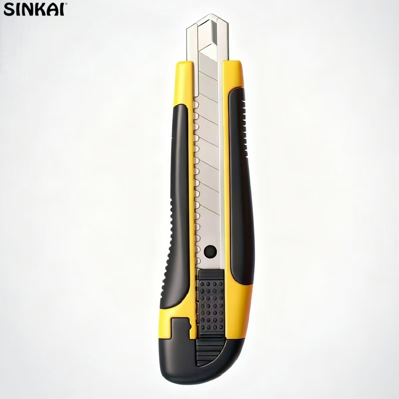 Small Portable Industrial Grade Multi Functional Stainless Steel Utility Knife Slide Open Blade Plastic Handle