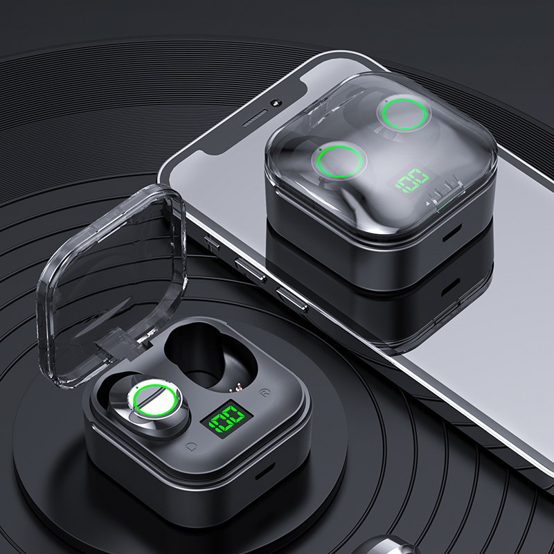 Мини TWS наушники Bluetooth 5.3 с LED-дисплеем