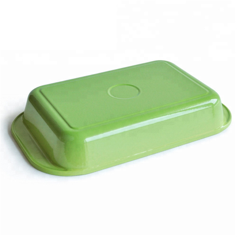 Porcelain Enameled Finishing Cast Iron Roaster Casserole Dish Pan