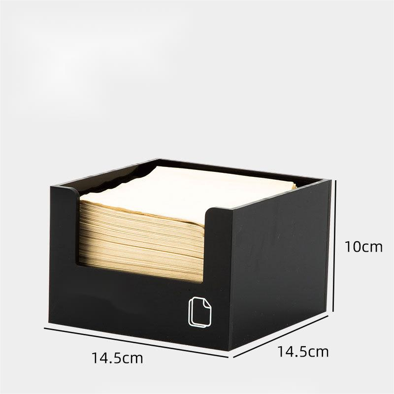 Tissue Box Stainless Steel Acrylic Napkin Storage Box Restaurant Milk Tea Shop Pumping Paper Box
