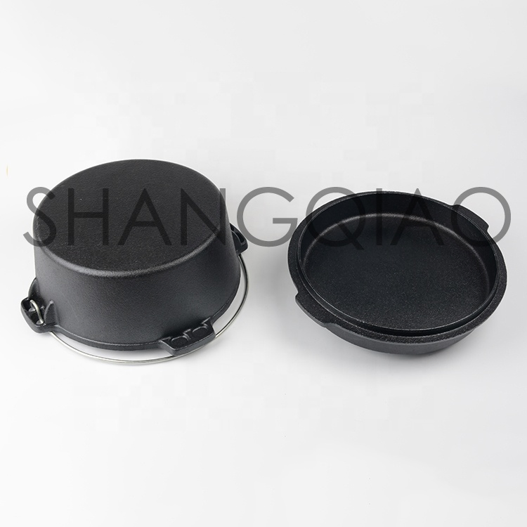 Чугунный походный котелок Dutch Oven с ножками