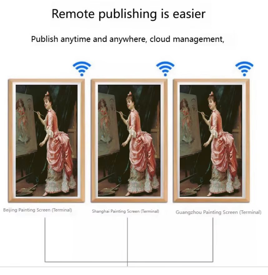 43 55 Inch Nft Display Photo Wall Mount Art Battery Frame Nft Wireless Infinite Objects Nft Screen