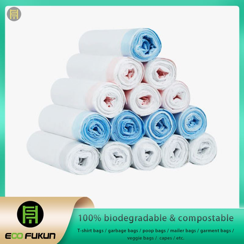 Biodegradable Drawstring Garbage Bag, Plant-Based Drawstring Can Liners