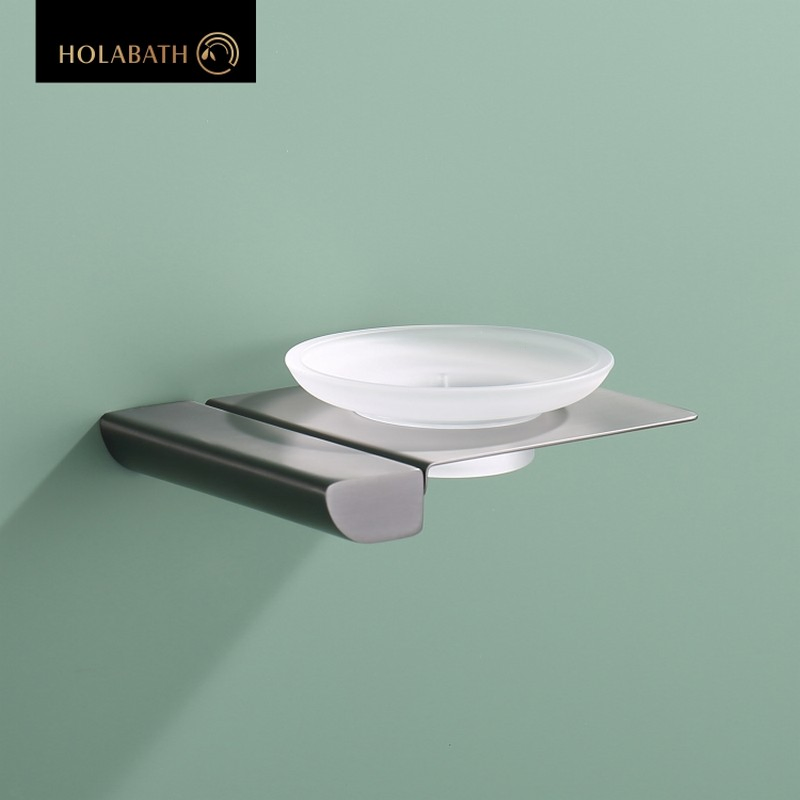 Набор мыльница и держатель для зубных щеток из нержавеющей стали