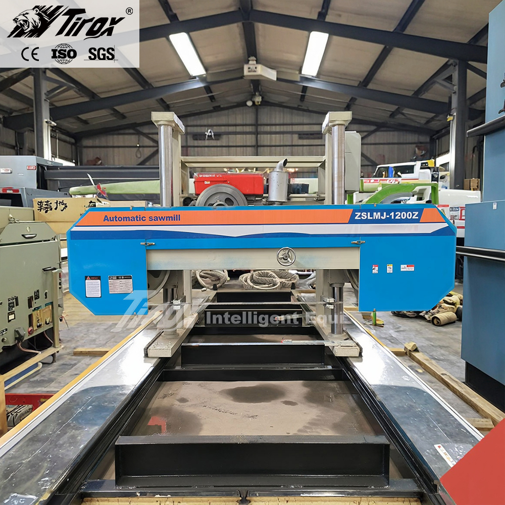 Ленточная пилорама автоматическая усиленная для бревен