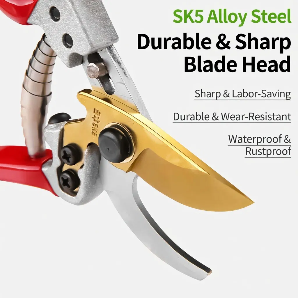 Sk5 Steel Bypass Pruning Shears Secateurs for Bonsai Fruit Trees and Gardening