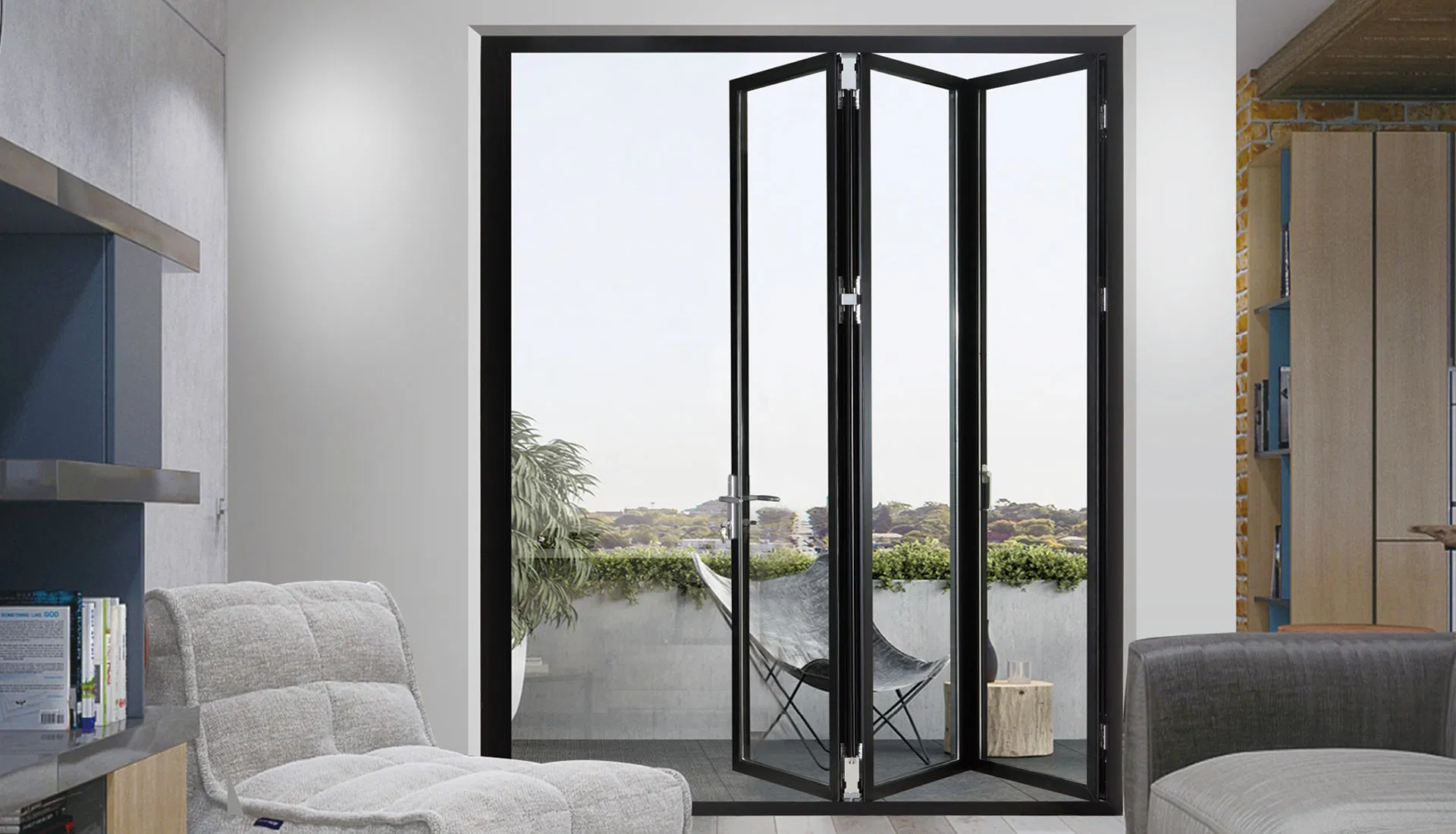 Foshan Best Qualty Stormproof Interior Doors with Frames Doors and Windows Glass Door Aluminum Folding Doors Bifold Door Windows and Doors Price Home Decoration