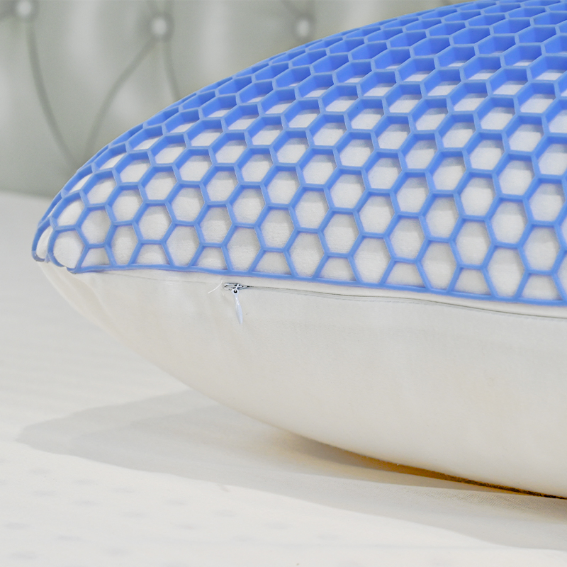 Breathable TPE Comfort Pillow with Microfiber Cover in Rectangle Design