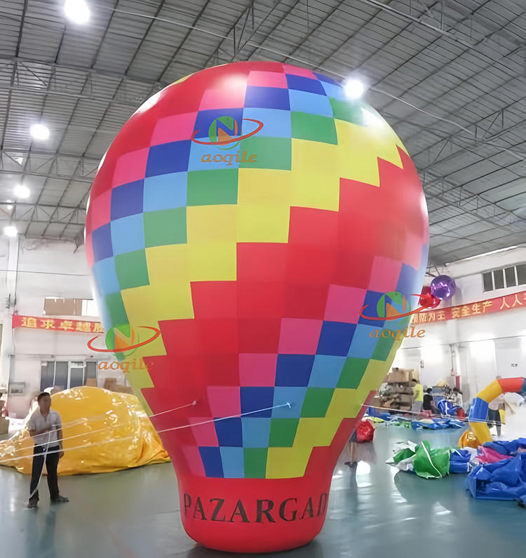 Festive Hot Air Balloon Inflatable Decoration Large Colorful Inflatable Hot Air Balloon Advertising Model