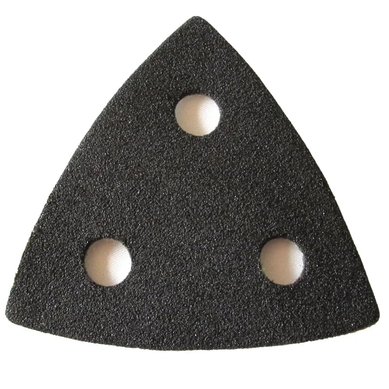 Triangular Sandpaper Sanding Disc 80× 80× 80mm 3 Hole Hook and Loop Sanding Disc