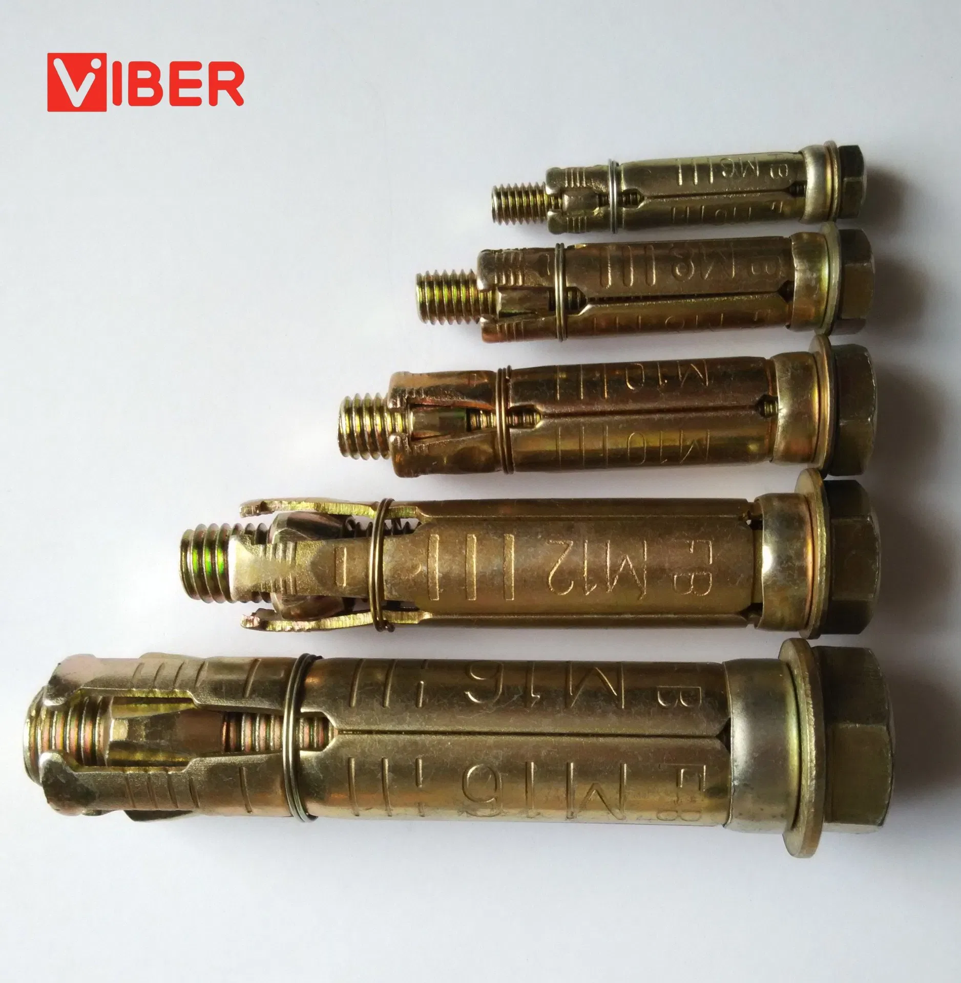 Expansion 3PCS/4 PCS Fixing Anchor Fix Bolts with Yellow Zinc Plated