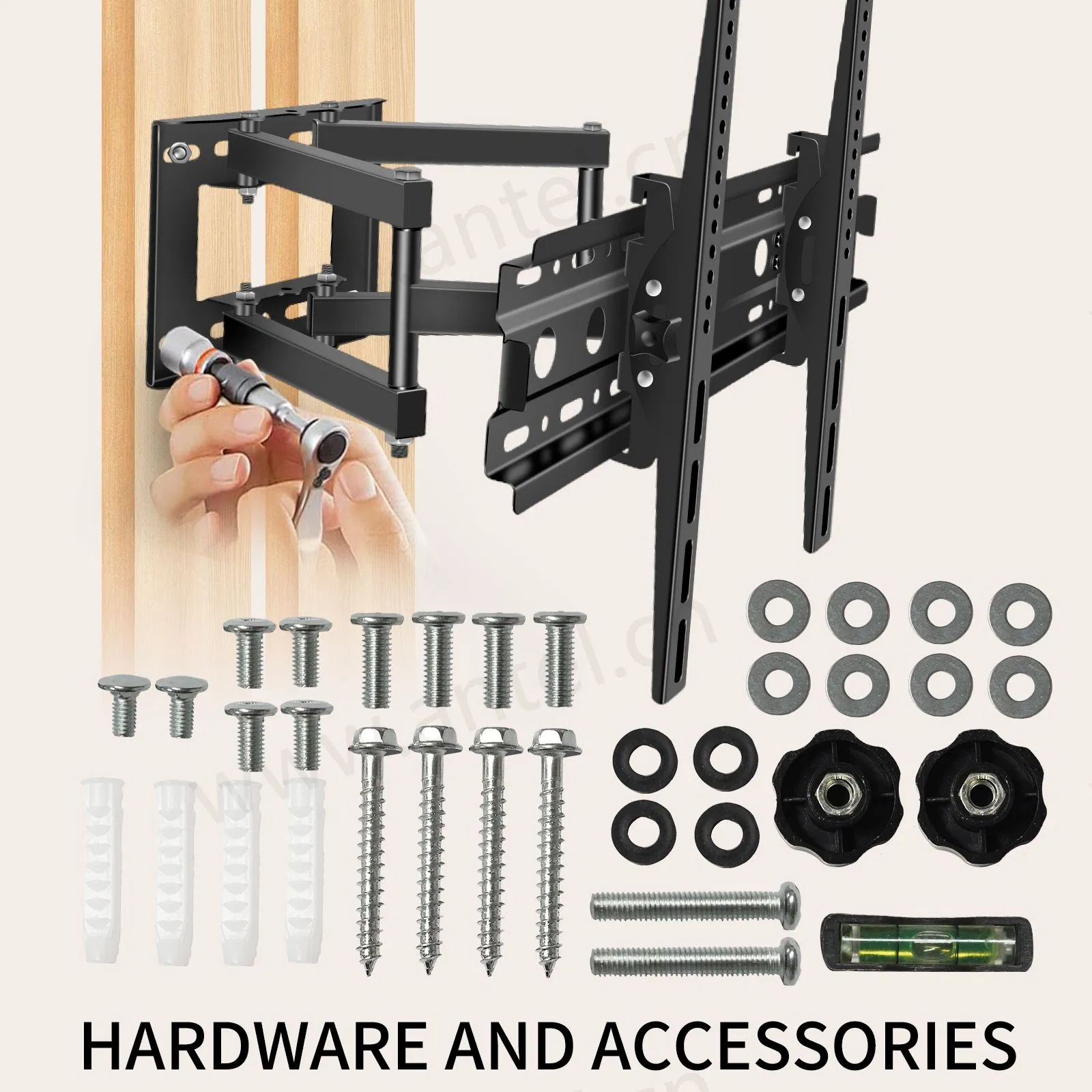 Кронштейн для ТВ настенный, черный, 32-80 дюймов