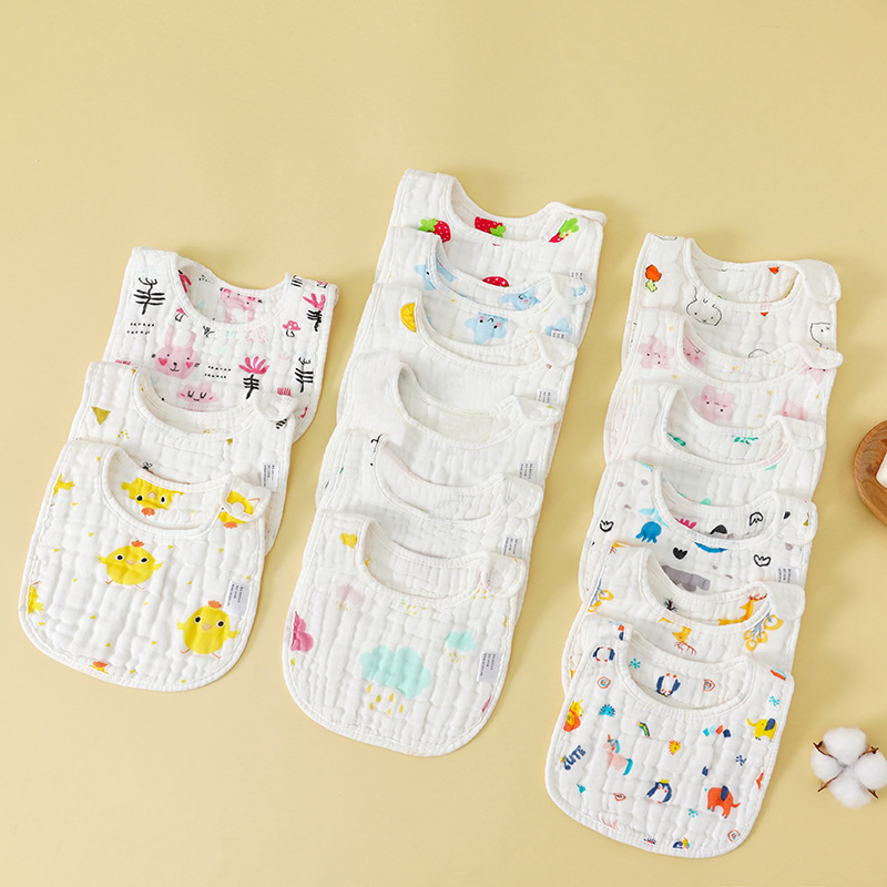 Wholesale Price Breathable Ultra-Soft Infant Cotton Drool Scarves Baby Bibs