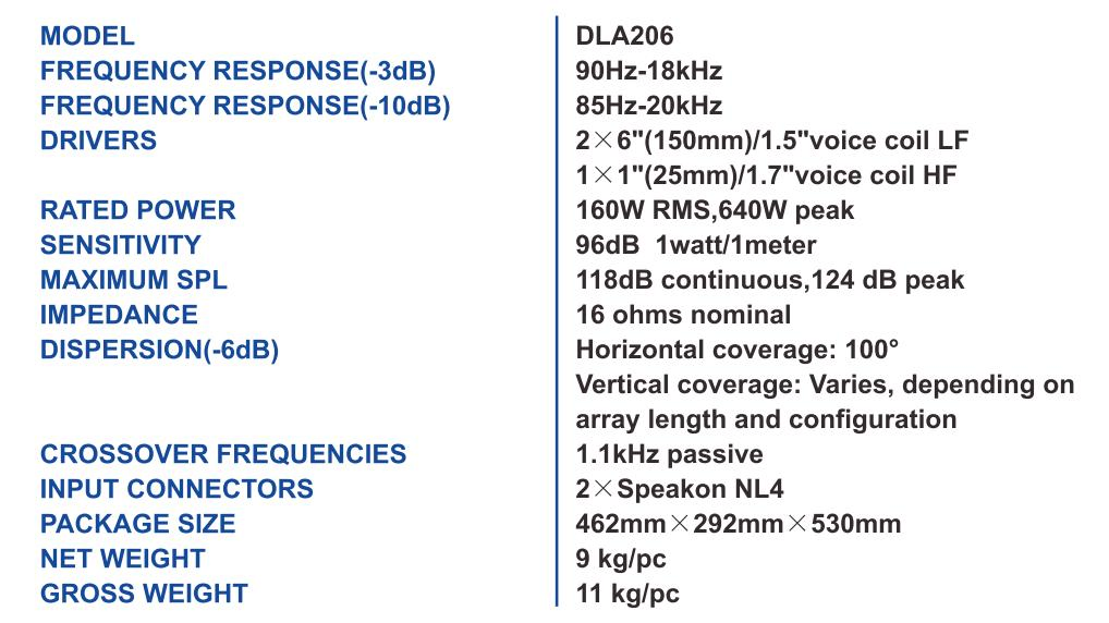 Small Size Dual 6" Line Array Speaker