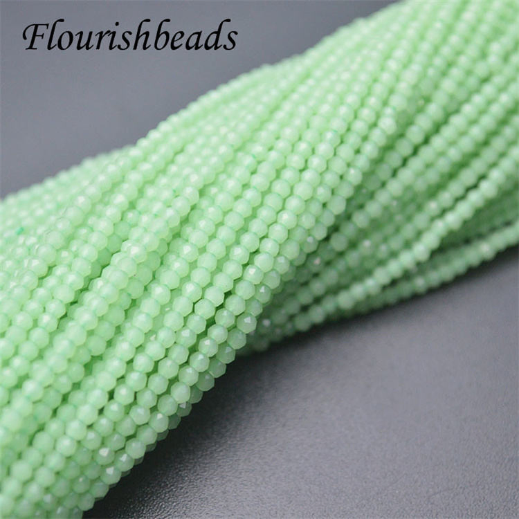 Various Colors Spacer Loose Beads 2mm Small Faceted Rondelle Glass Beads
