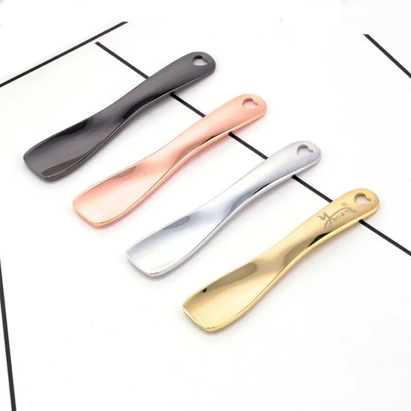 Metal Gold Face Lifting Scoop Cream Spoon Small Makeup Spoon Mini Cosmetic Spoon